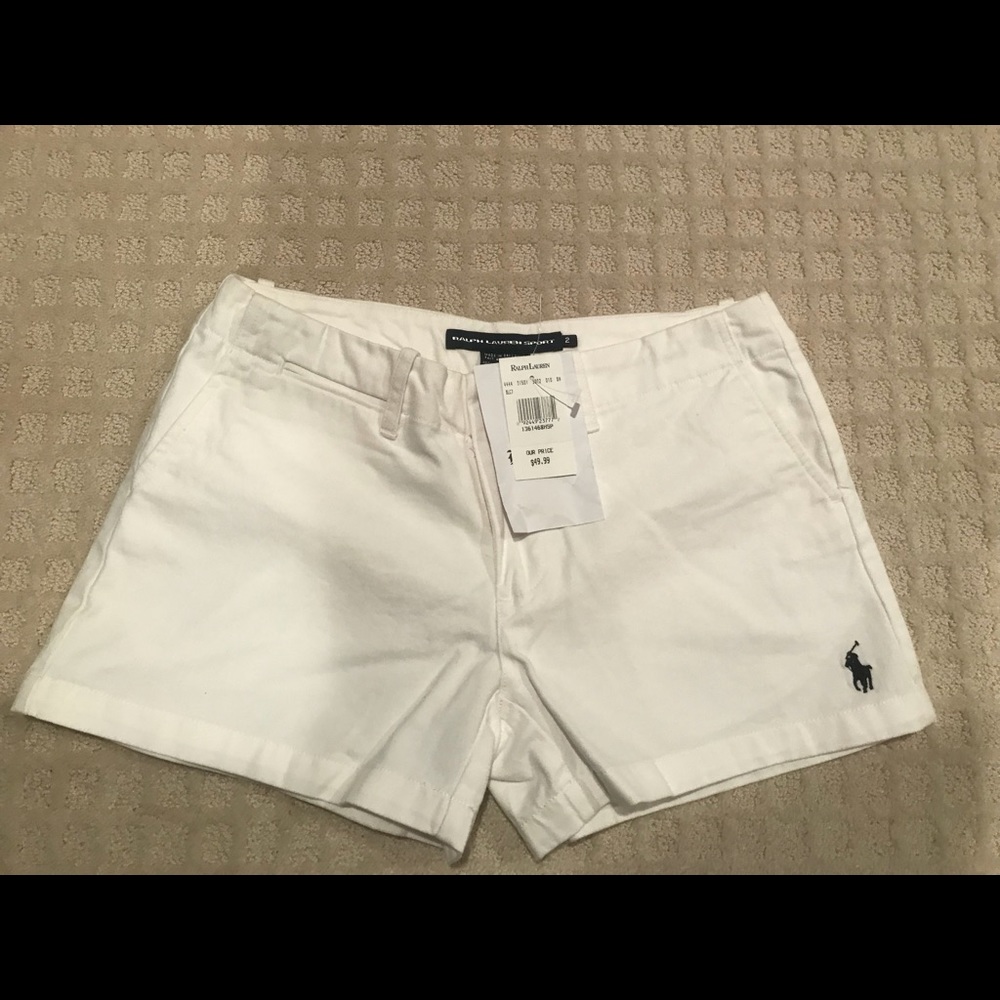 Ralph Lauren Sport Polo White Shorts sz 2